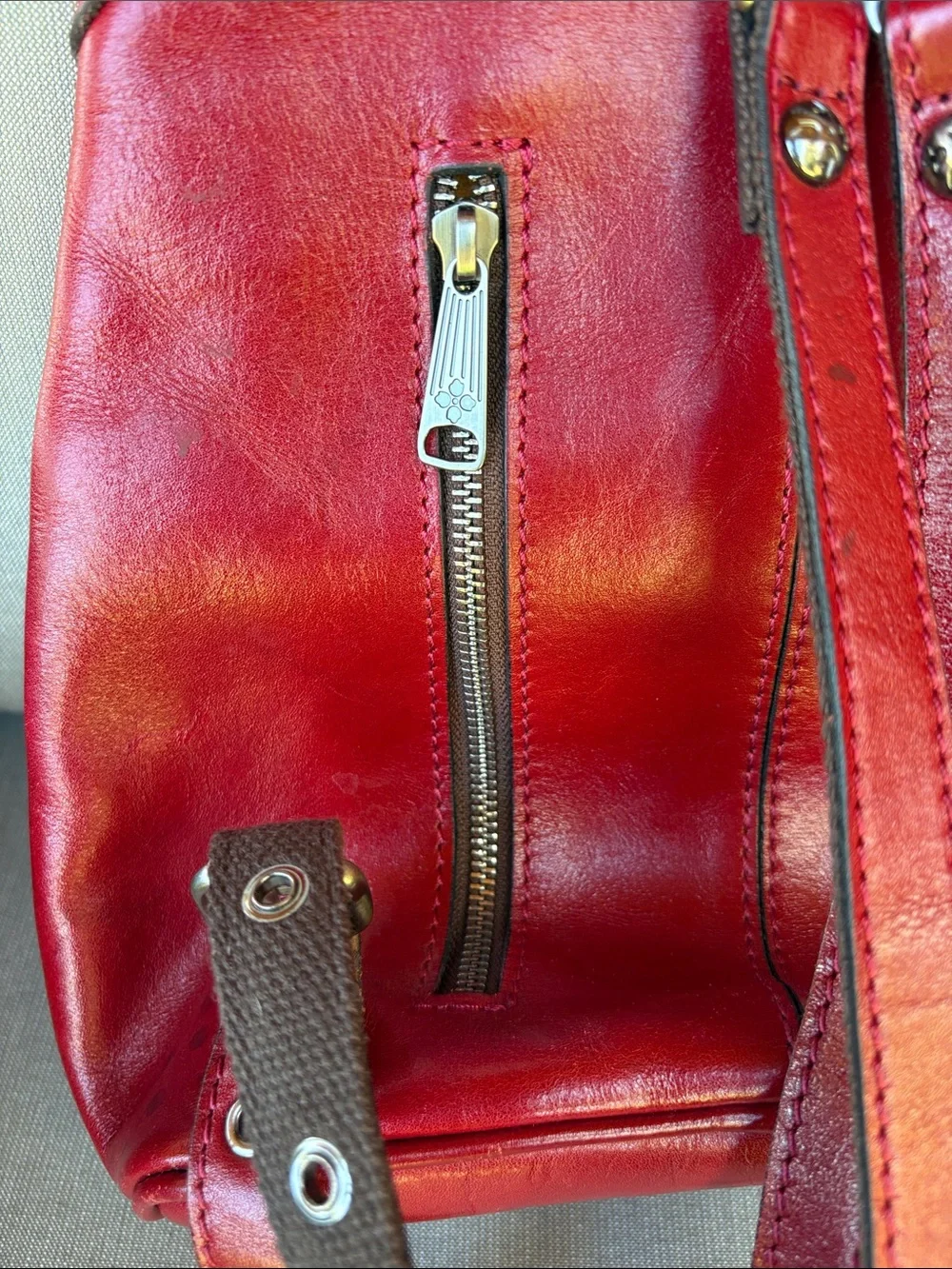 Patricia Nash 10 Year Anniversary Edition Red Leather Backpack